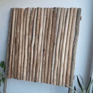 Paneles de Varas Naturales y de Caña con Patas para Clavar